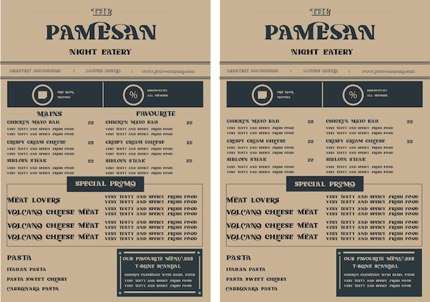 Tablica z ofertami i cenami